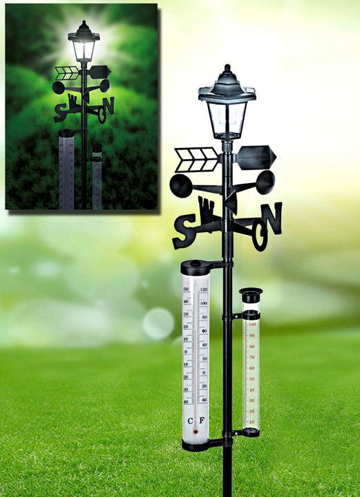 TV-Werbung - Solar-Wetterstation mit Windfahne, in Farbe SCHWARZ Ansicht 1