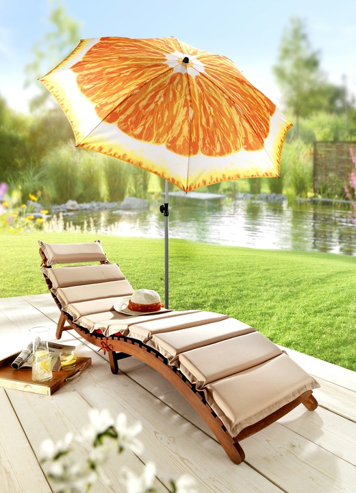 Sichtschutz und Sonnenschutz - Doppler Sonnenschirm, höhenverstellbar, in Farbe ORANGE, in Ausführung Sonnenschirm „Orange“ Ansicht 1