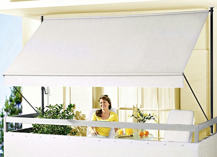 Sichtschutz und Sonnenschutz - Klemmmarkise Style, in Größe 150 (Breite 150 cm) bis 400 (Breite 400 cm), in Farbe BEIGE Ansicht 1