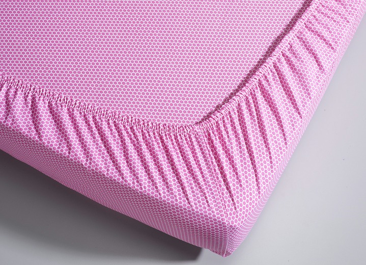 Bettwäschegarnituren - Bettwäsche-Garnitur mit Reißverschluss , in Größe 111 (40x80 cm + 135x200 cm) bis 412 (4-teiliges Sparset), in Farbe ROSA Ansicht 1