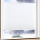 Rollos - Plissee-Rollos für Montage am Fensterrahmen ohne Bohren, in Größe 826 (H130xB 40 cm) bis 850 (H210xB 70 cm), in Farbe WEISS