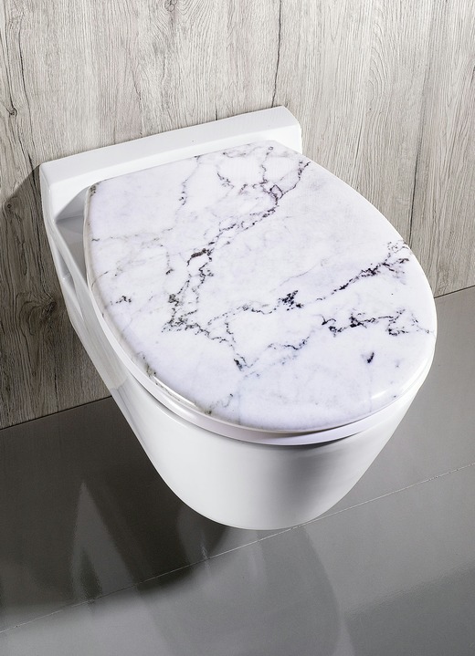 Accessoires - WC-Sitz aus Duroplast in Marmor-Optik, in Farbe MARMOR-OPTIK