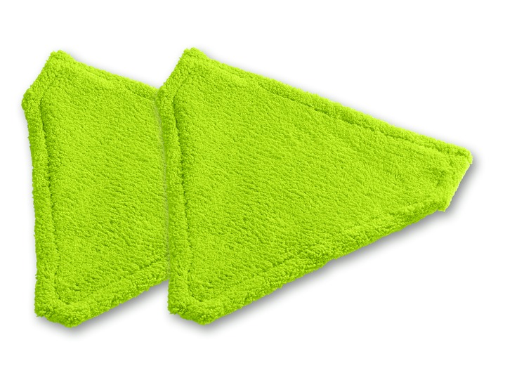 Zubehör - Ersatzbezüge, 2er-Set, für Dreieckfuß Wischmopp , in Farbe GRÜN