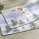 Tischdecken - Platz-Set mit Winterengel-Motiv 2-teilig, in Farbe BLAU-WEISS