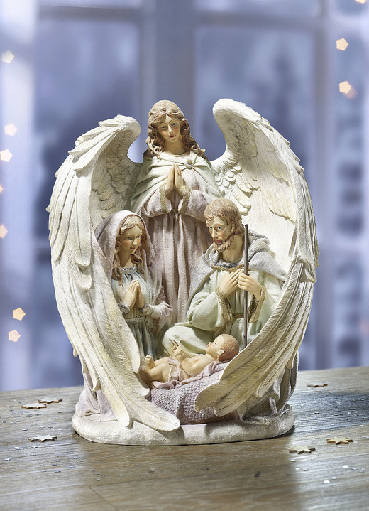 Weihnachtliche Dekorationen - Krippenszene, in Farbe BUNT