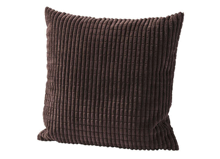 Kissenbezüge - Kissenbezüge oder Stuhlkissen in verschiedenen Farben, in Größe 905 (Kissenbezug, 40x40 cm) bis 915 (Stuhlkissen, 42x42x6 cm), in Farbe BRAUN Ansicht 1