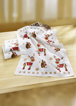 Geschirrtücher-Set aus 50% Leinen und 50% Baumwolle