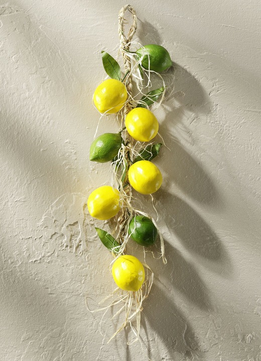 Geschenkideen - Zitronen-/Limettenzopf zum Hängen, in Farbe GELB-GRÜN