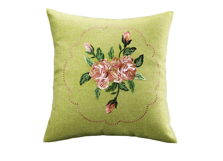 Heimtextilien - Aufwendig gearbeitete Accessoires, in Größe 101 (Deckchen, 35x 50 cm) bis 404 (Kissenbezug, 40x 40 cm), in Farbe GRÜN Ansicht 3