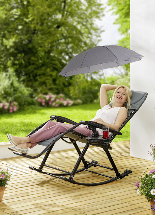 Sichtschutz und Sonnenschutz - Sonnenschirm für Schaukelstuhl, in Farbe GRAU Ansicht 1