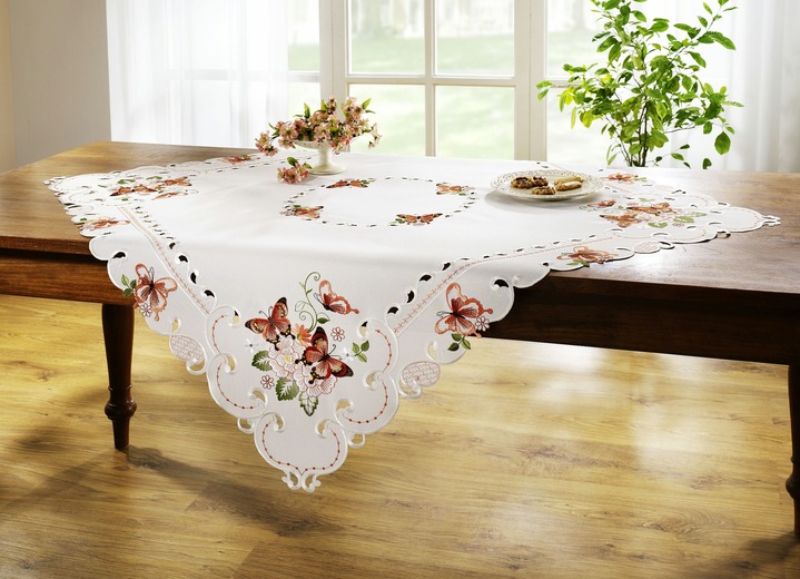 Tischdecken - Elegant gestaltete Tisch- und Raumdekoration, in Größe 100 (Deckchen, 30x 45 cm) bis 404 (Kissenbezug, 40x 40 cm), in Farbe ROT Ansicht 2