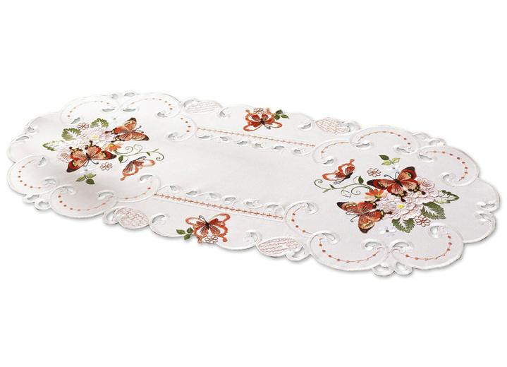 Tischdecken - Elegant gestaltete Tisch- und Raumdekoration, in Größe 100 (Deckchen, 30x 45 cm) bis 404 (Kissenbezug, 40x 40 cm), in Farbe ROT Ansicht 1