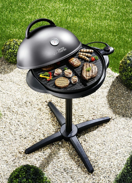 2-in-1 | Standgrill Gartengrill -innen Hachenburg nutzbar und Brigitte George Foreman außen -