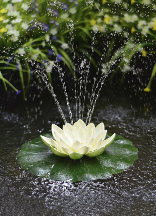 Gartendekoration - Solar-Seerose in verschiedenen Farben, in Farbe WEIß Ansicht 1
