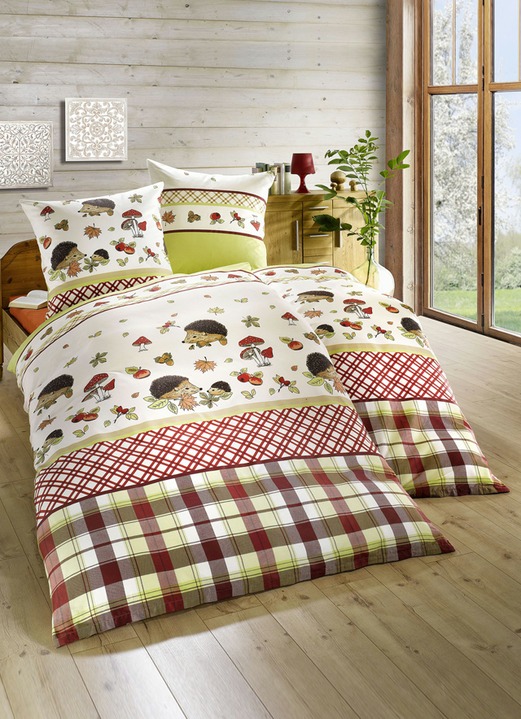 Bettwäschegarnituren - Kuschelwarme Bettwäsche-Garnitur aus 100% Baumwolle, in Farbe  Ansicht 1