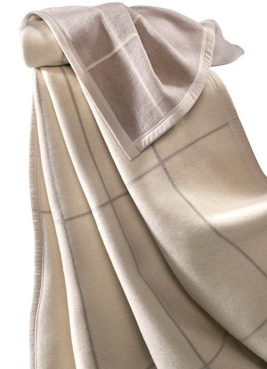 Decken - Ganzjahres Wolldecke , in Farbe KARIERT
