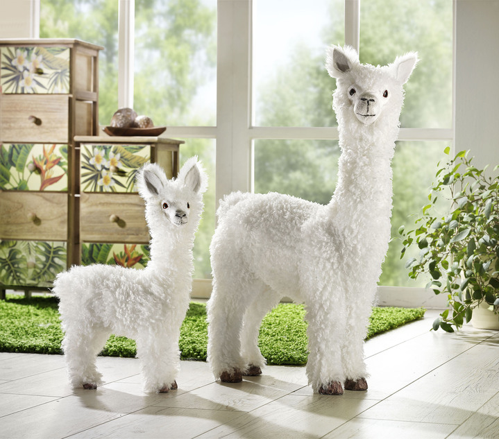 Naturnah - Alpakas mit flauschigem Kunstfell, in Farbe WEISS, in Ausführung Alpaka, groß Ansicht 1