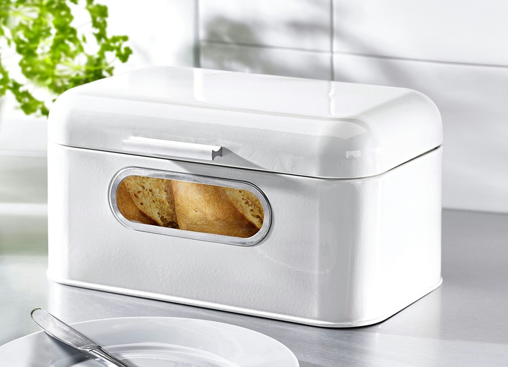 Schüsseln & Behälter - Brotkasten mit Fenster, in Farbe WEISS