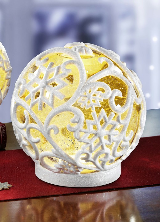 Weihnachten - LED-Schneekugel, in Farbe WEISS, in Ausführung Schneekugel, groß Ansicht 1