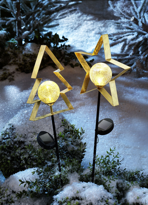 - Solarstecker , in Farbe GOLD, in Ausführung Solarstecker 