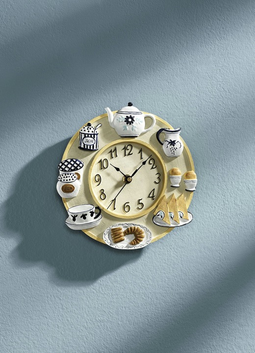 Uhren - Wanduhr mit arabischen Ziffern, in Farbe CREME