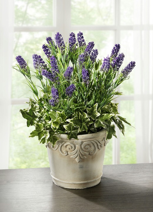 Kunst- & Textilpflanzen - Lavendel im Topf, in Farbe LILA-GRÜN