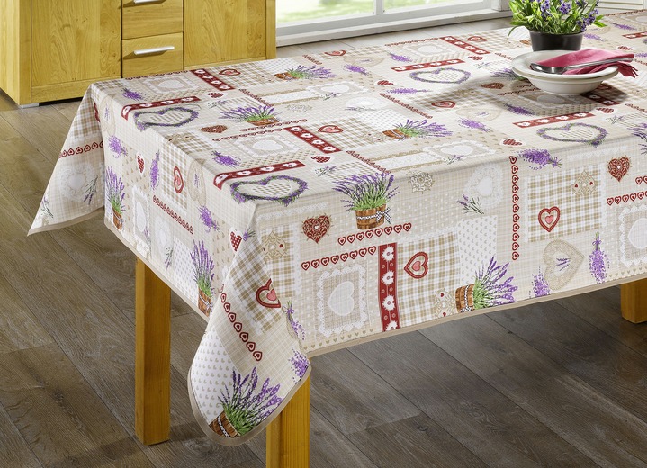 - Pflegeleichte Tischdekoration im Landhausstil, in Größe 185 (Mitteldecke, 85x 85 cm) bis 250 (Tischdecke rund, ø 150 cm), in Farbe BUNT Ansicht 1