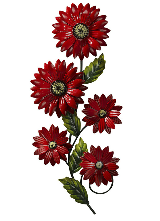 Wohnaccessoires - Wanddekoration mit Blumen, in Farbe ROT Ansicht 1