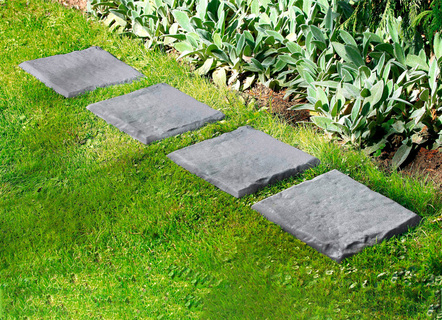 Weg-Platten, 4er-Set, aus wetterfestem Kunststoff