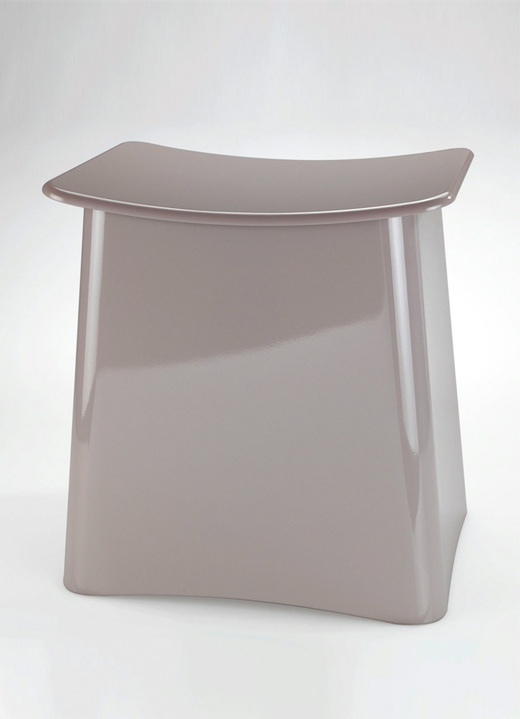 - Badhocker mit Wäschesack, in Farbe TAUPE