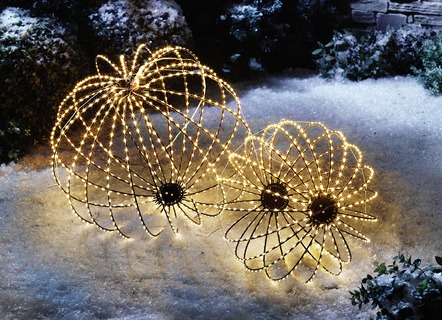 Faltbare LED-Kugel aus Metall