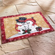 Fußmatten - Fußmatte mit Schneemann-Motiv, in Farbe ROT-BEIGE – Farbe ROT-BEIGE – Ansicht 1
