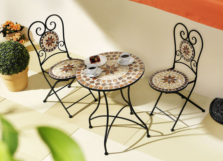 Gartenmöbel - Mosaikset Amarillo,  3-teilig, in Farbe BRAUN