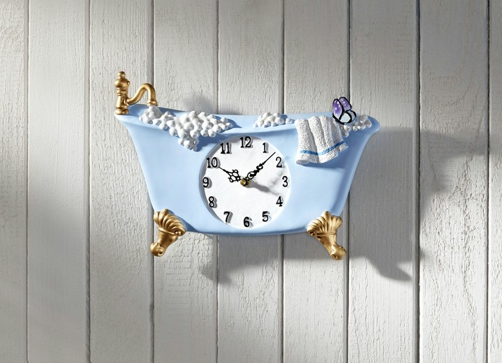 Uhren - Badezimmer-Wanduhr mit Quarzuhrwerk, in Farbe BLAU