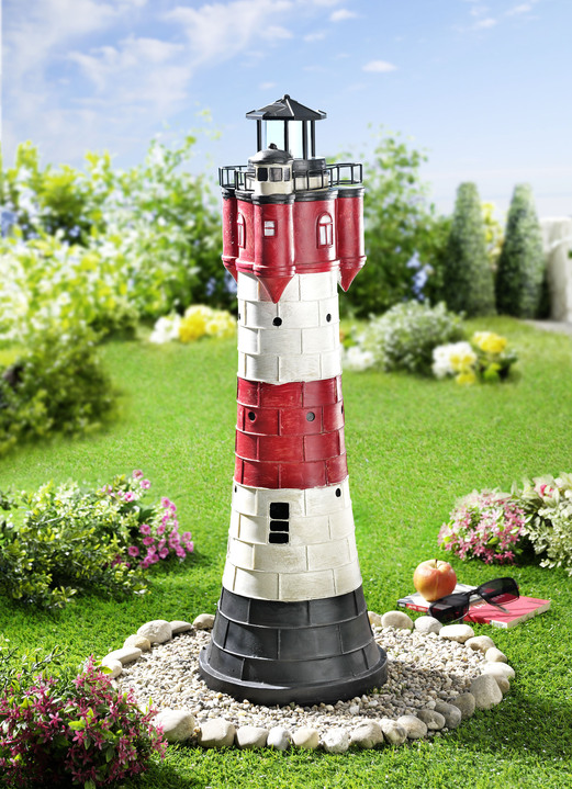 Leuchtende Dekoration - Wetterfester Solar-Leuchtturm XL, in Farbe BUNT, in Ausführung Höhe 110 cm Ansicht 1