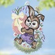 Fensterbilder - Fensterbild Osterhase mit Ei aus Plauener Spitze – Farbe BUNT Fensterbilder - Fensterbild Osterhase mit Ei aus Plauener Spitze, in Farbe BUNT