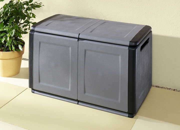 Gartenmöbel - Gartenboxen aus robustem Polypropylen, in Farbe BEIGE, in Ausführung klein Ansicht 4