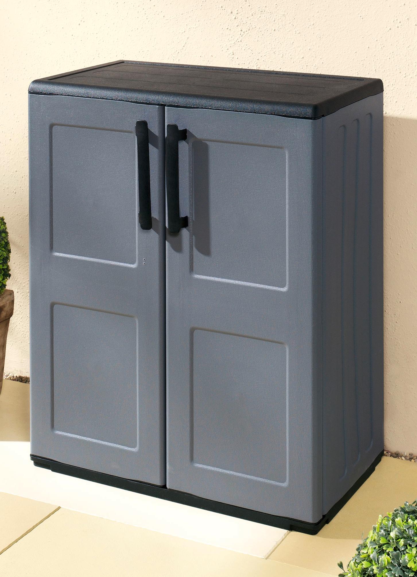Gartenschrank mit soliden Stahlscharnieren Gartenmöbel Brigitte