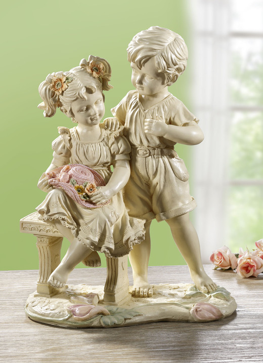 Figuren - Kinderpaar, in Farbe CREME