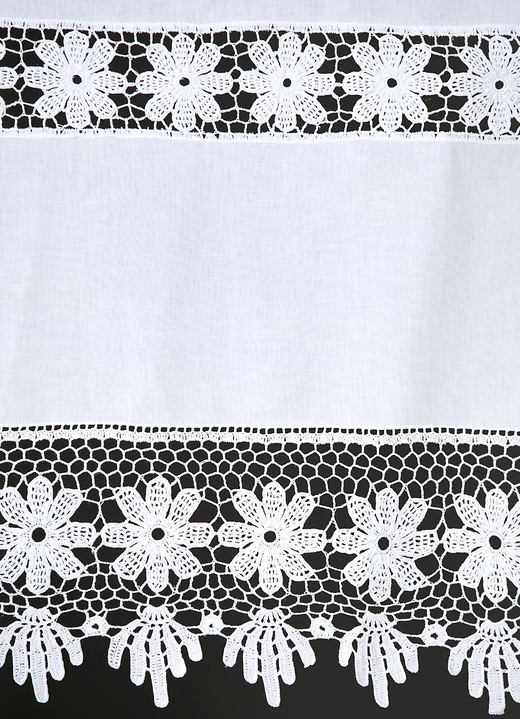 - Seitenschal im Landhaus-Stil, in Größe 361 (H150xB90 cm) bis 454 (H240xB90 cm), in Farbe WEISS Ansicht 3