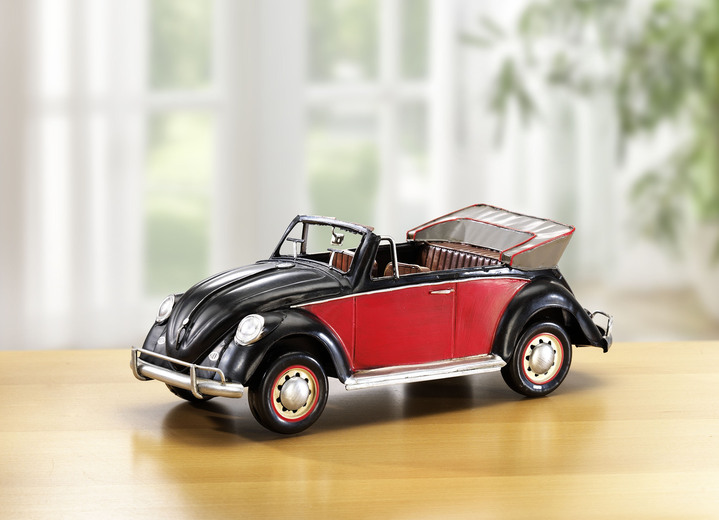 Sammlermodelle - Modellauto VW-Cabrio, in Farbe SCHWARZ-ROT