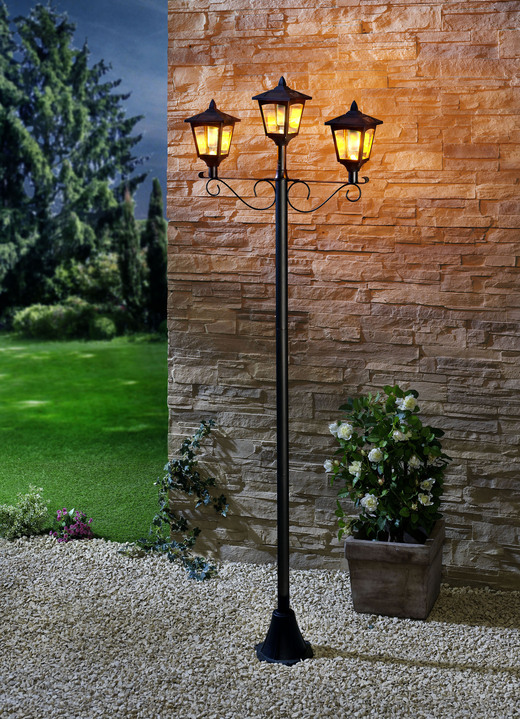 Solarleuchten - Solar-Standlaterne, in Farbe SCHWARZ Ansicht 2