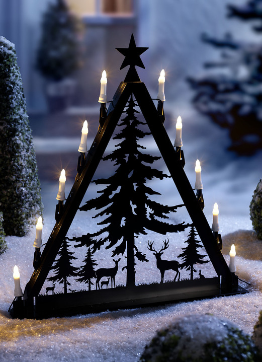 - Garten-Lichterspitze aus schwarzem Aluminium, in Farbe SCHWARZ, in Ausführung Wald Ansicht 1