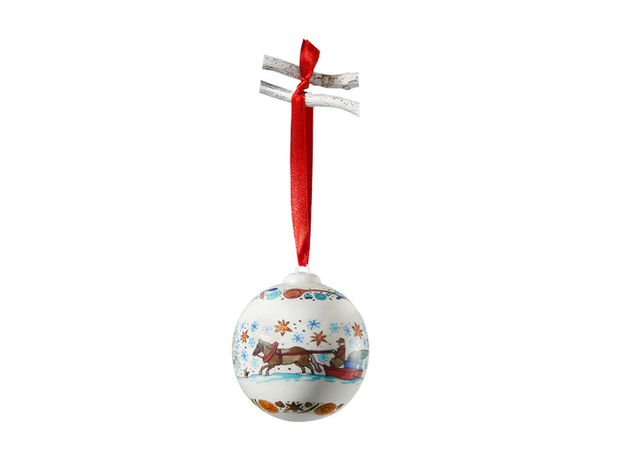 Weihnachten - Hutschenreuther Jahresbaumschmuck 2020, in Farbe WEIß, in Ausführung Jahreskugel 2020 Ansicht 1