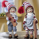 Weihnachten - Winterkinder, 2er-Set, in Farbe ROT-GRAU, in Ausführung Winterkinder Höhe: 17 cm