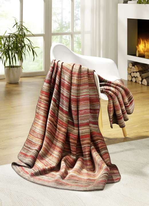 Decken - Kuschelig weiche Schlafdecken in hautsympathische Qualität, in Farbe MULTICOLOR, in Ausführung Streifen-Dessin Ansicht 1