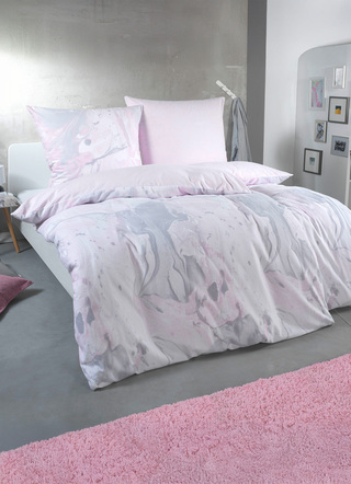 Bettwäschegarnituren - Traumhafte Feinbiber Bettwäsche, in Größe 111 (40x80 cm + 135x200 cm) bis 115 (80x80 cm + 155x220 cm), in Farbe KIESEL