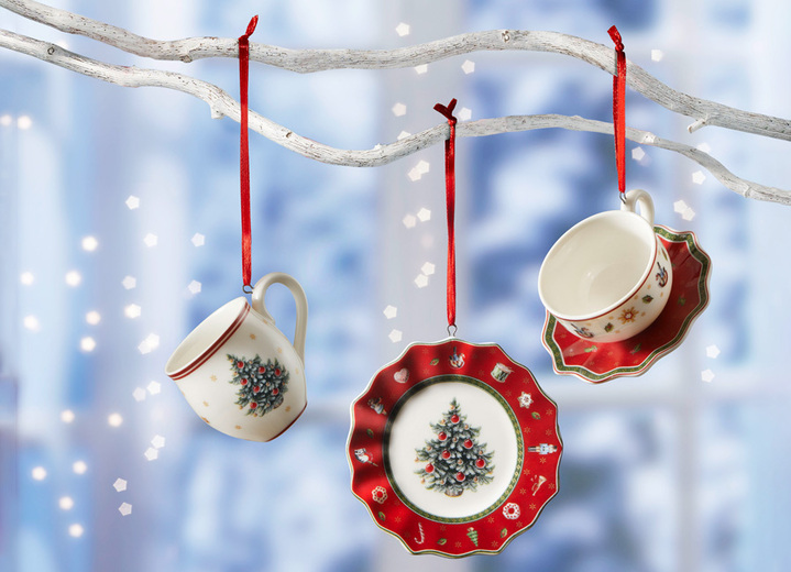 Villeroy & Boch - Baumhänger, 3er-Set, von Villeroy & Boch, in Farbe ROT-WEIß
