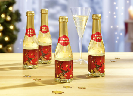 Piccolos, 4er-Set, mit 22 Karat Blattgold