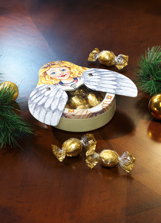 Weihnachtsleckereien - Engelsdose mit aufklappbaren Flügeln, in Farbe BUNT Ansicht 2